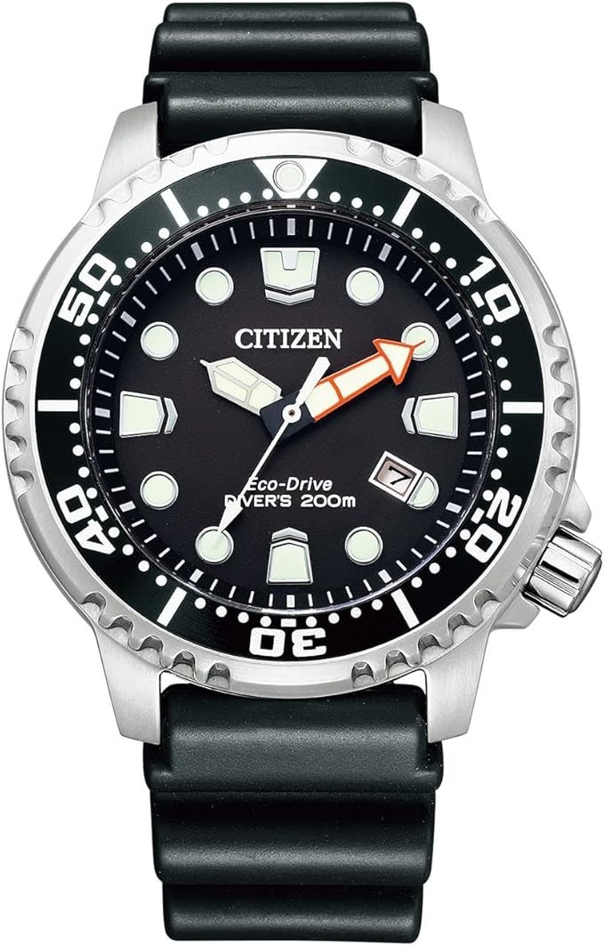 CITIZEN BN0156-05E Promaster Eco-Drive 200m Diver Black Rubber Men’s Watch