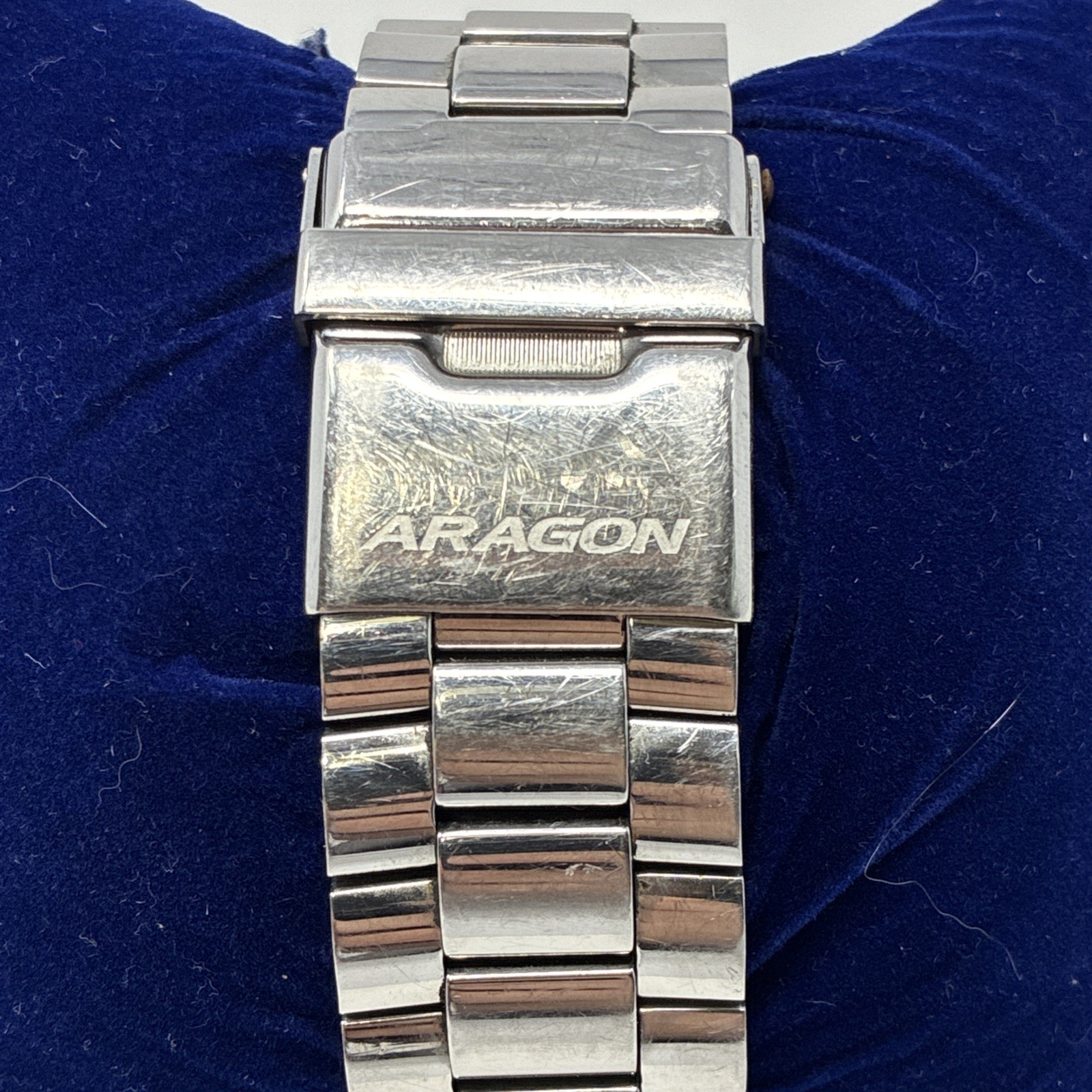 ARAGON A033 Automatic Mens Watch 50mm 24 Jewels A033 Dark Blue Dial / Bezel READ