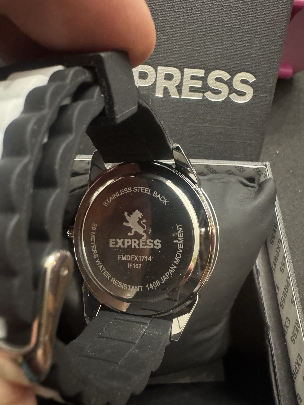 Express Watch Men’s FMDEX 1714 Stainless Steel Rubber Analog BNIB