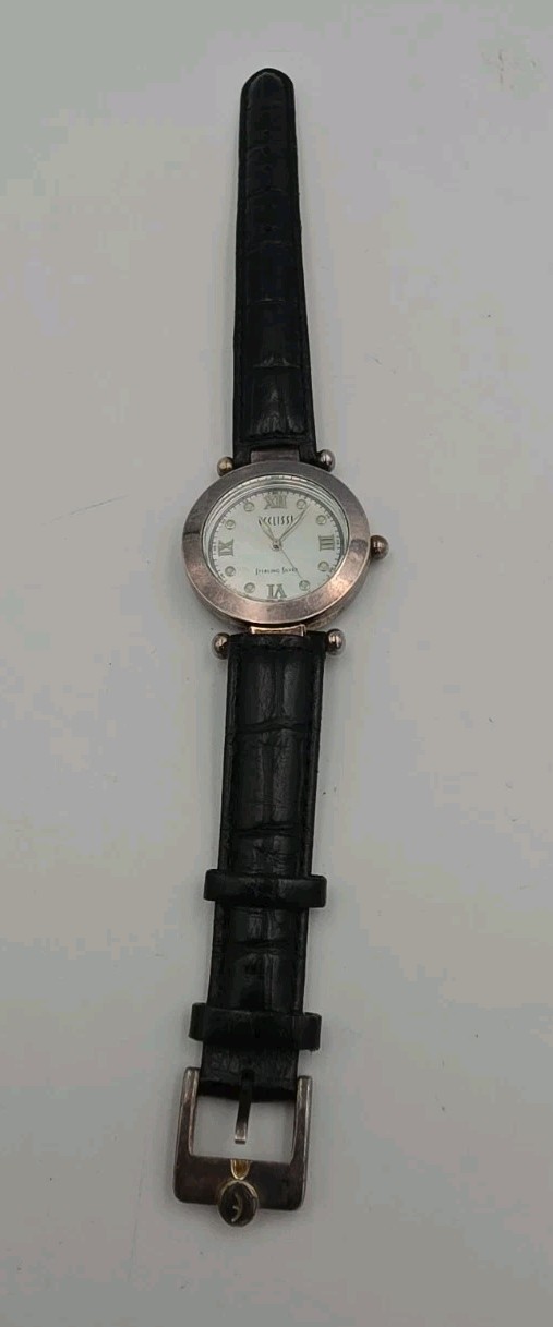 Ladies Ecclissi Sterling Silver MOP Dial Watch – 22340 Glow In The Dark Dial