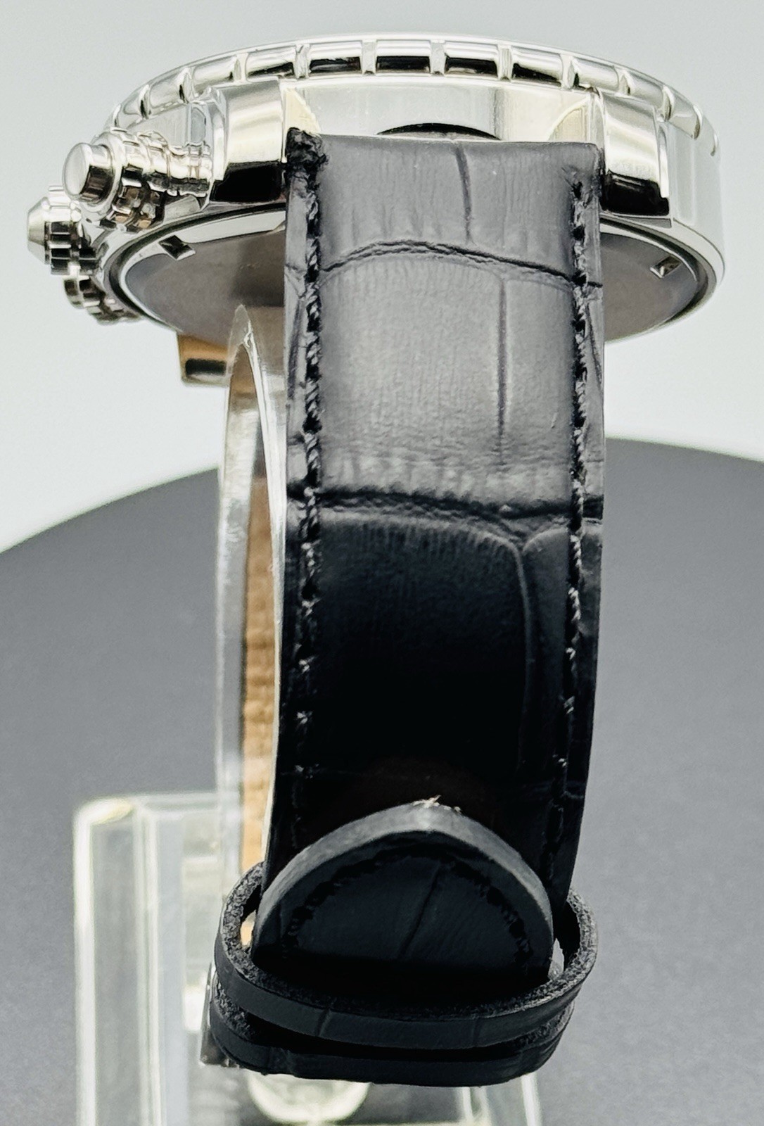 Seiko Solar Chronograph Watch Black Dial Date SSC245 Stainless Steel 45mm 2013
