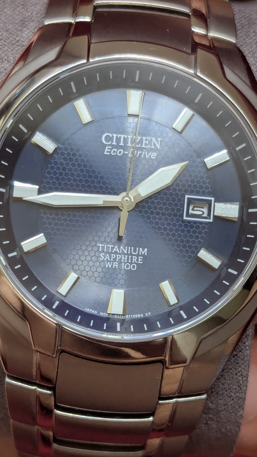 Citizen Titanium Sapphire Eco-drive 43mm mens watch 8,5″ bracelet BM7431-51X