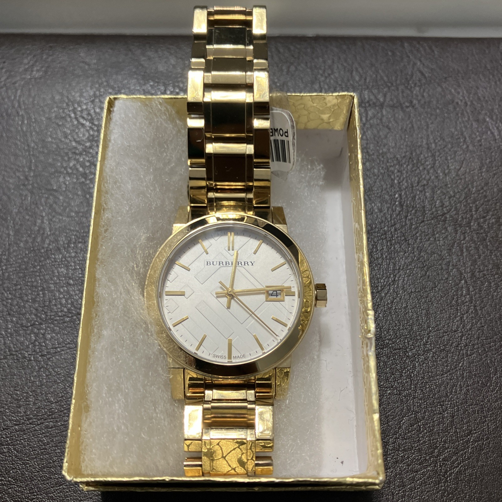 Burberry The City Gold Steel Women’s Watch BU9134 PreOwned New Battery Replaced