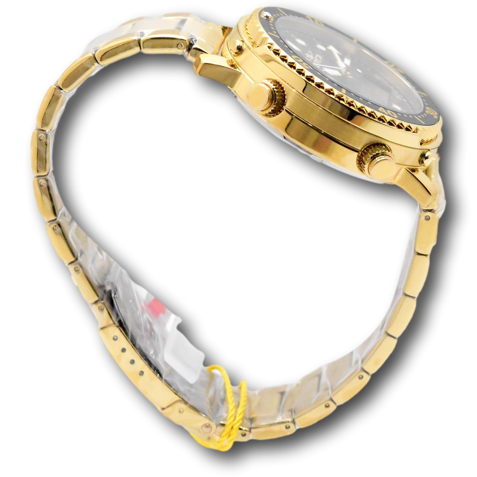 Invicta Pro Diver Men’s 46.5mm Gold Dual Time Digital Ana-Digi Watch 48372