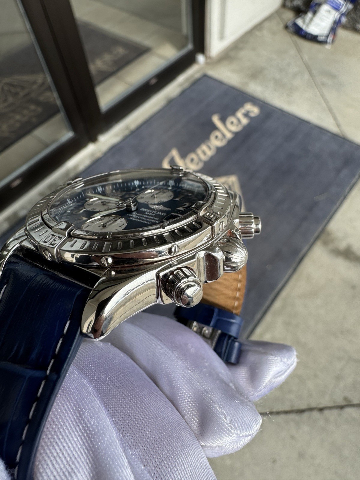 Breitling Chronomat Evolution 44mm Blue Dial (Ref. A13356)