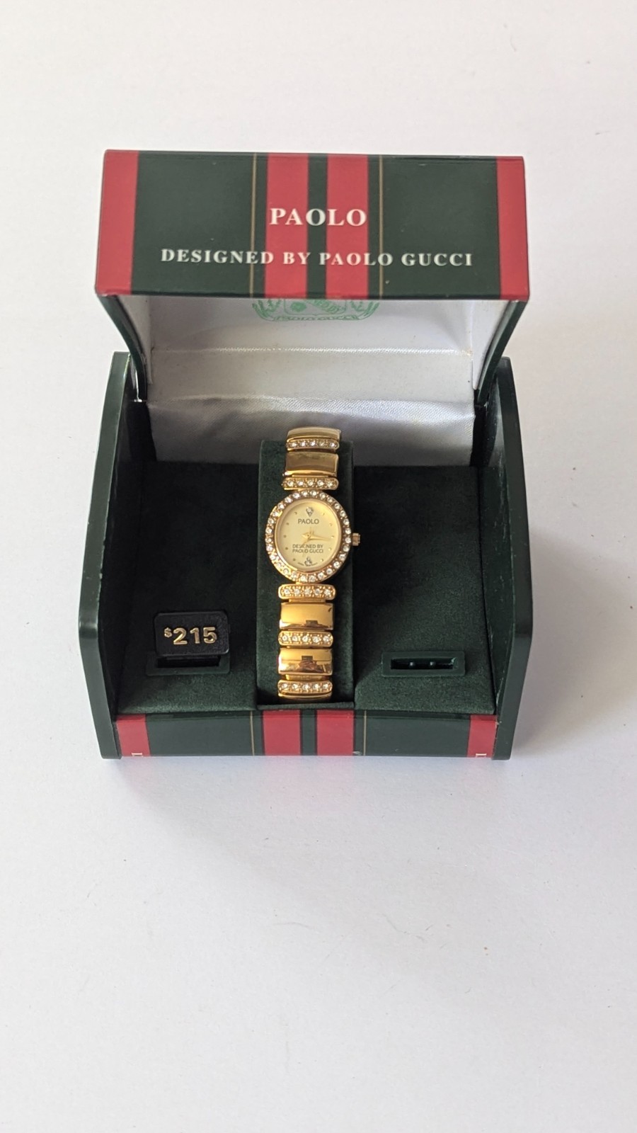 Paolo Gucci Paolo Designed Unisex Quartz Wristwatch Gold tone w/ Box