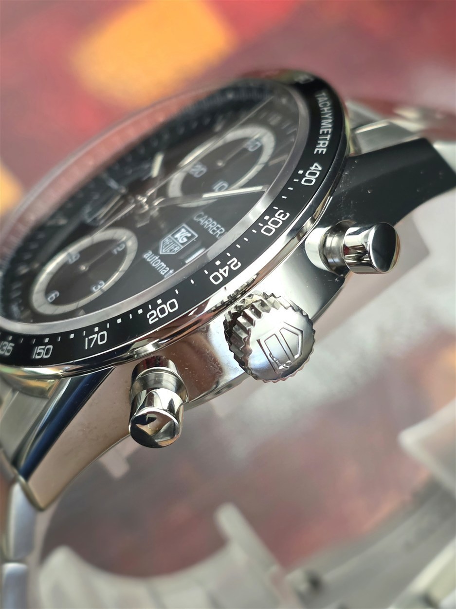 Tag Heuer Calibre 16 Carrera Chronorgraph Mens Steel 41mm Watch CV201AJ