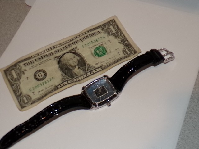 Judith Ripka Monaco Black Stone Bezel and Dial Designer Quartz Watch [459T]