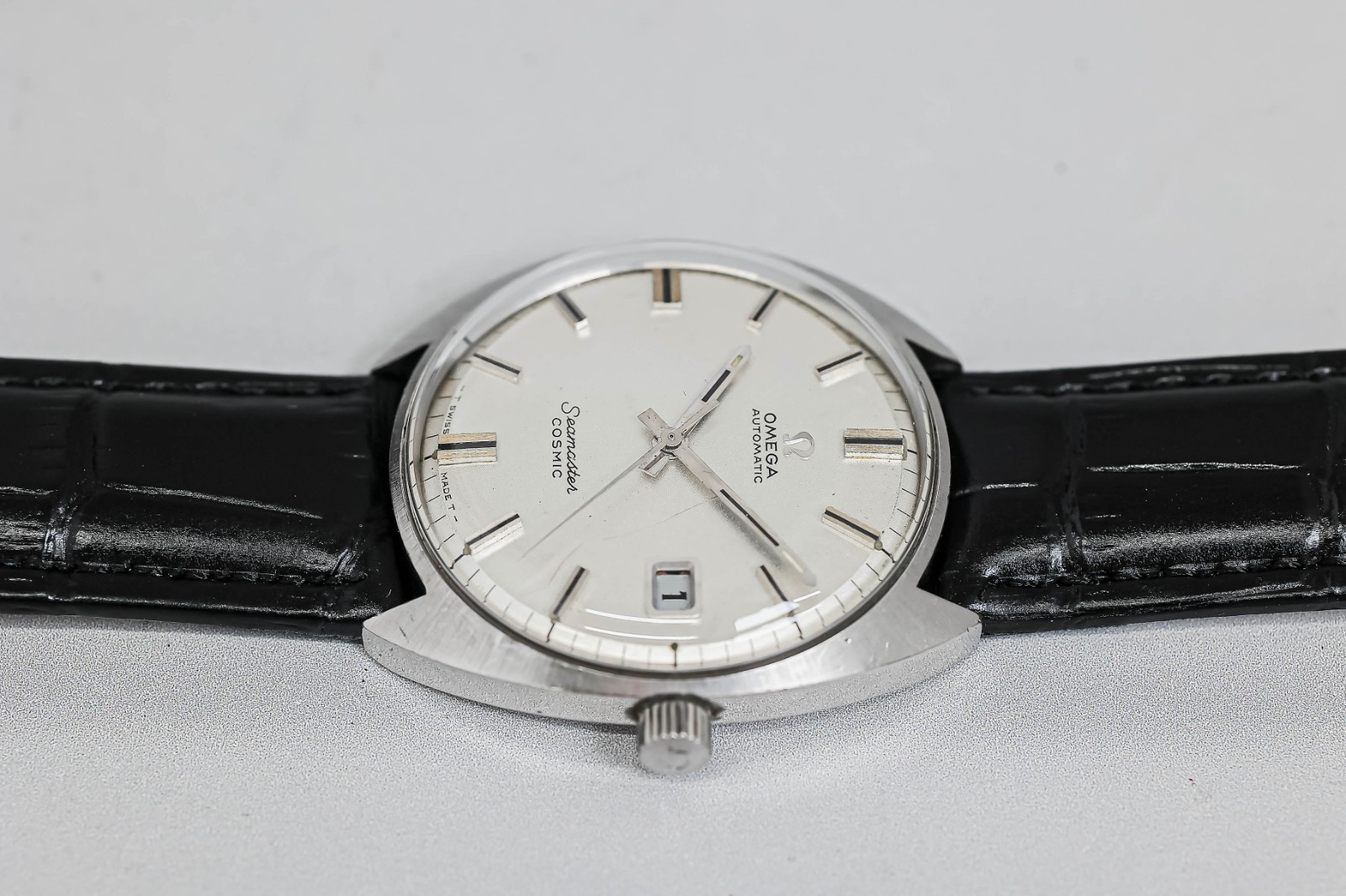 *Vintage 1960s* OMEGA Seamaster COSMIC TOOL.107 Automatic Silver Date 35mm Men’s