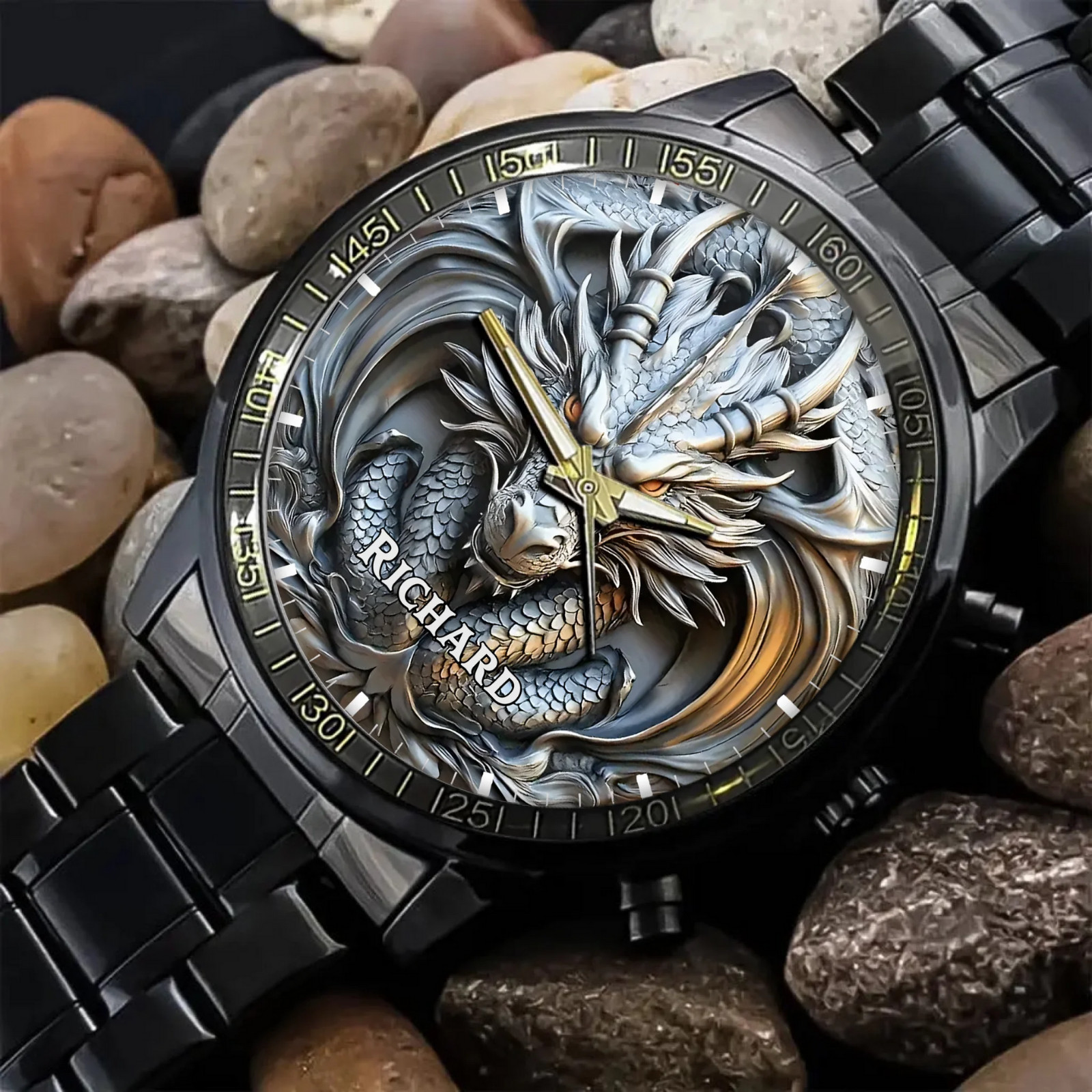 Personalized Mythical Dragon Watch – Add Your Name in the Legendary Style