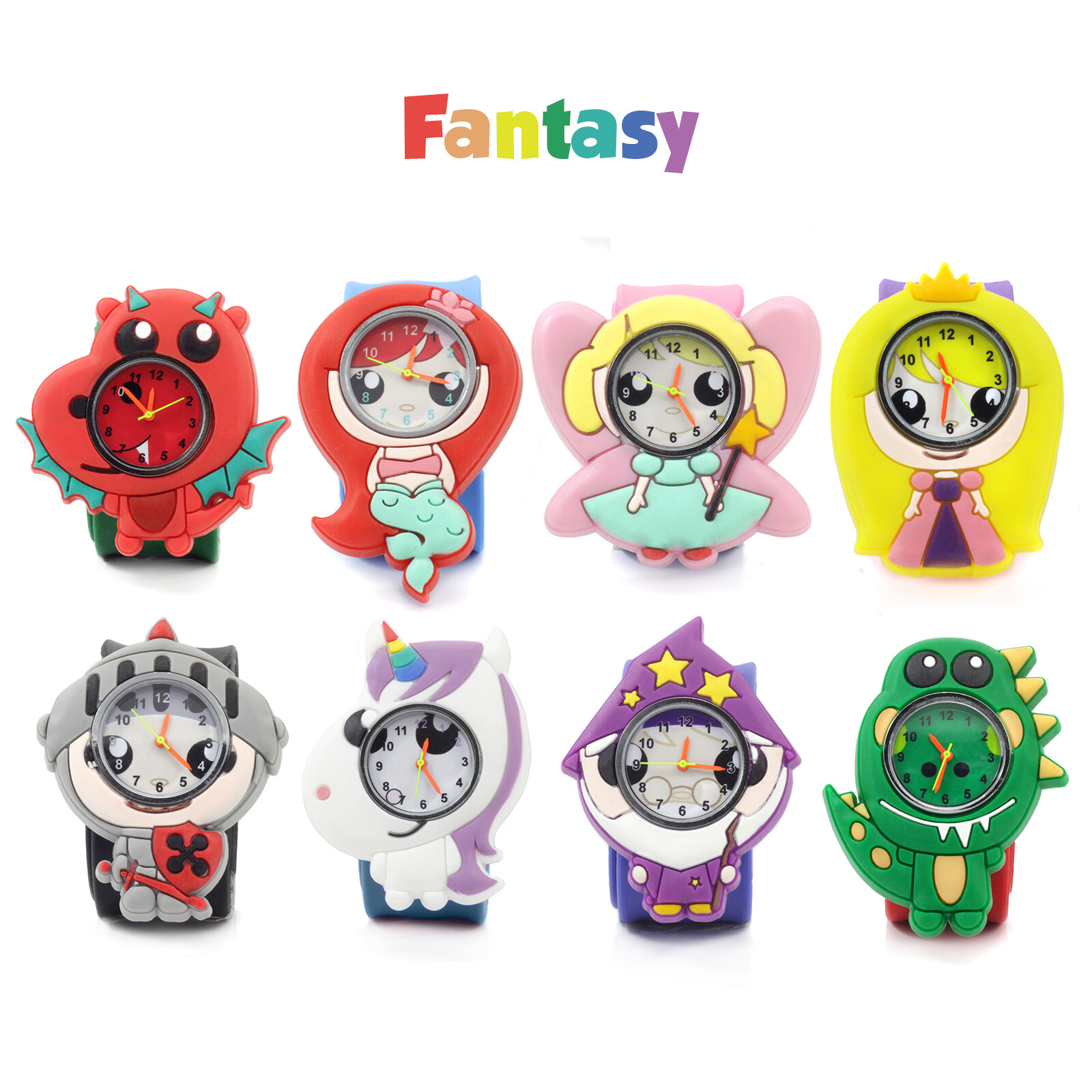 Wacky Watches Snap On Slap Band For Kids Boys Girls Silicone Accessories Animal