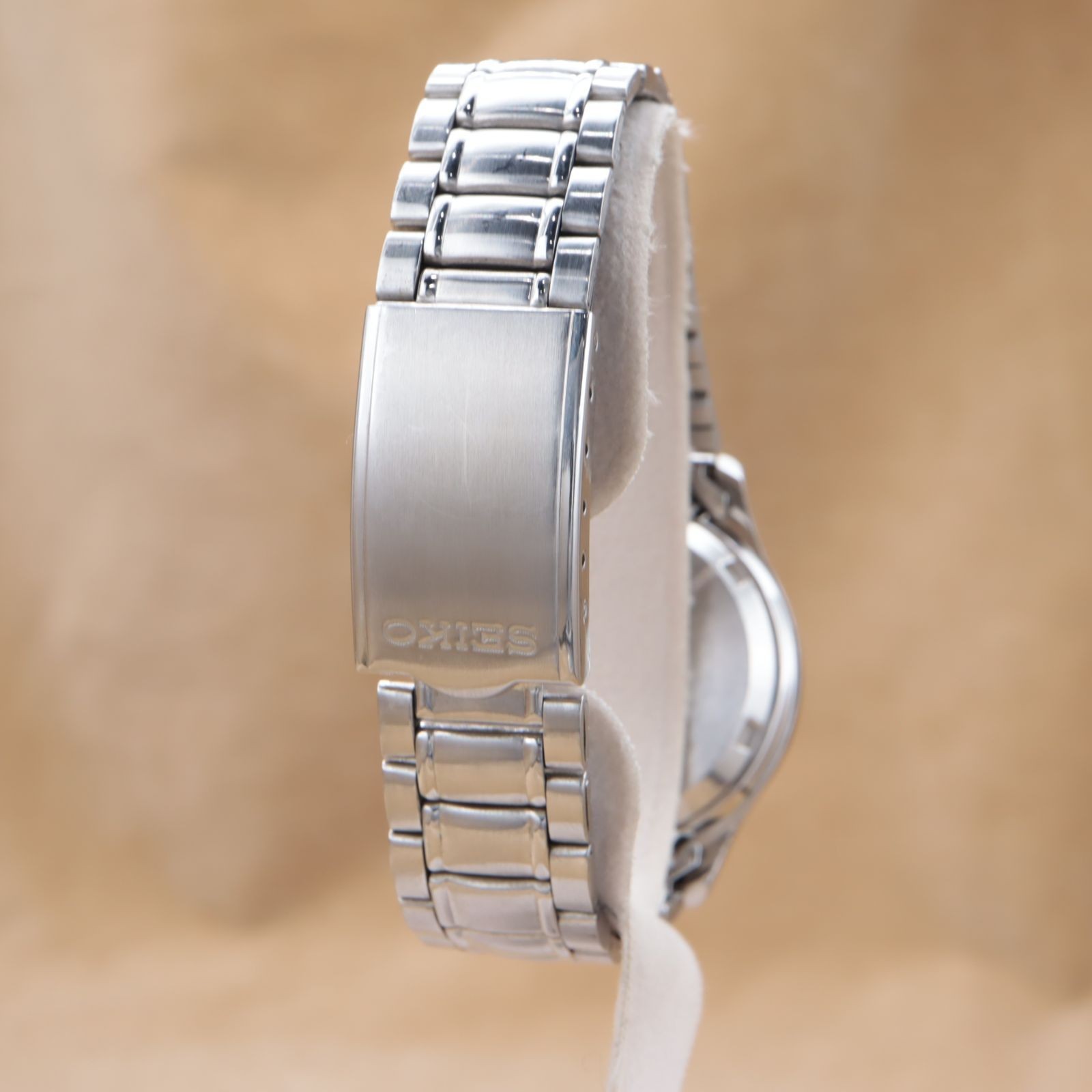 Seiko 5 Automatic 7S26 0080 Black Silver Day Date 35.5mm Made in1998 From Japan