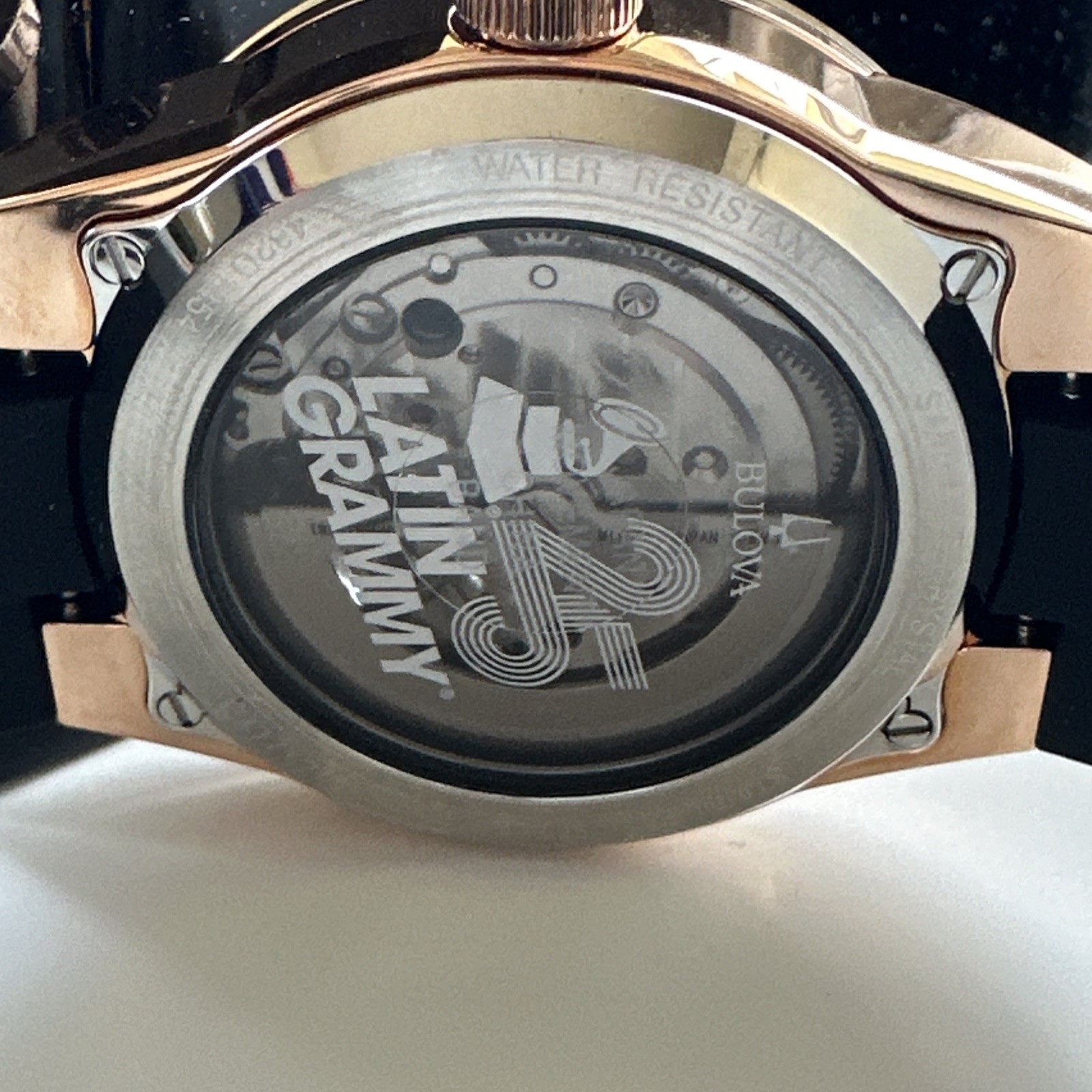 Bulova Men’s Millennia Automatic Black Silicone Latin Grammy Watch 38MM 97A186