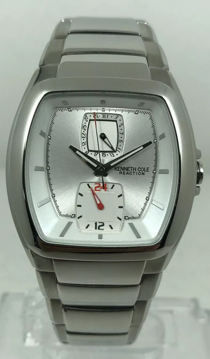 Kenneth Cole Reaction Men’s KC3686 Barrel Tonneau Shape Stainless Steel Watch