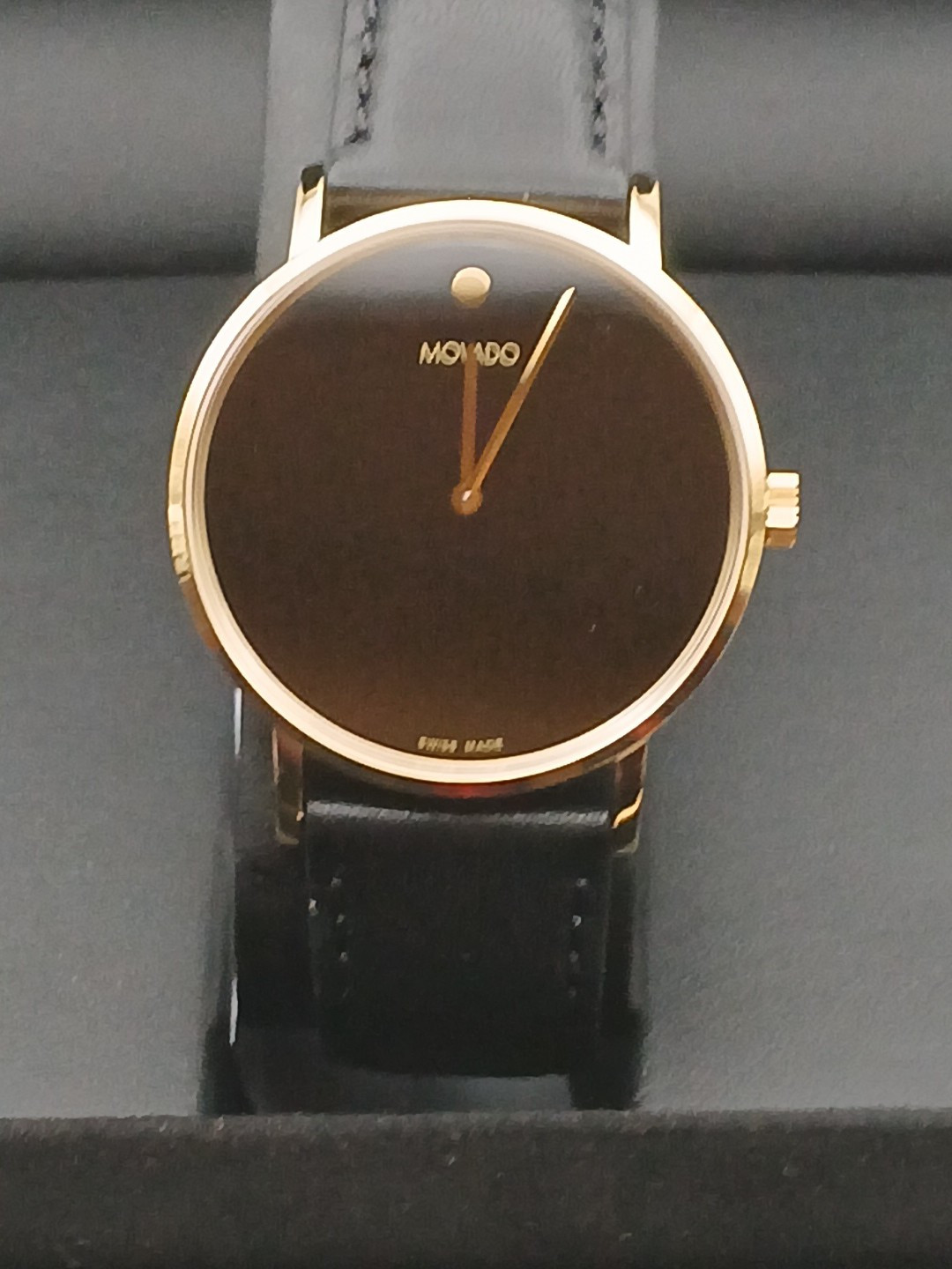 BRAND NEW Movado Swiss Museum Black Men’s Watch – 0607591