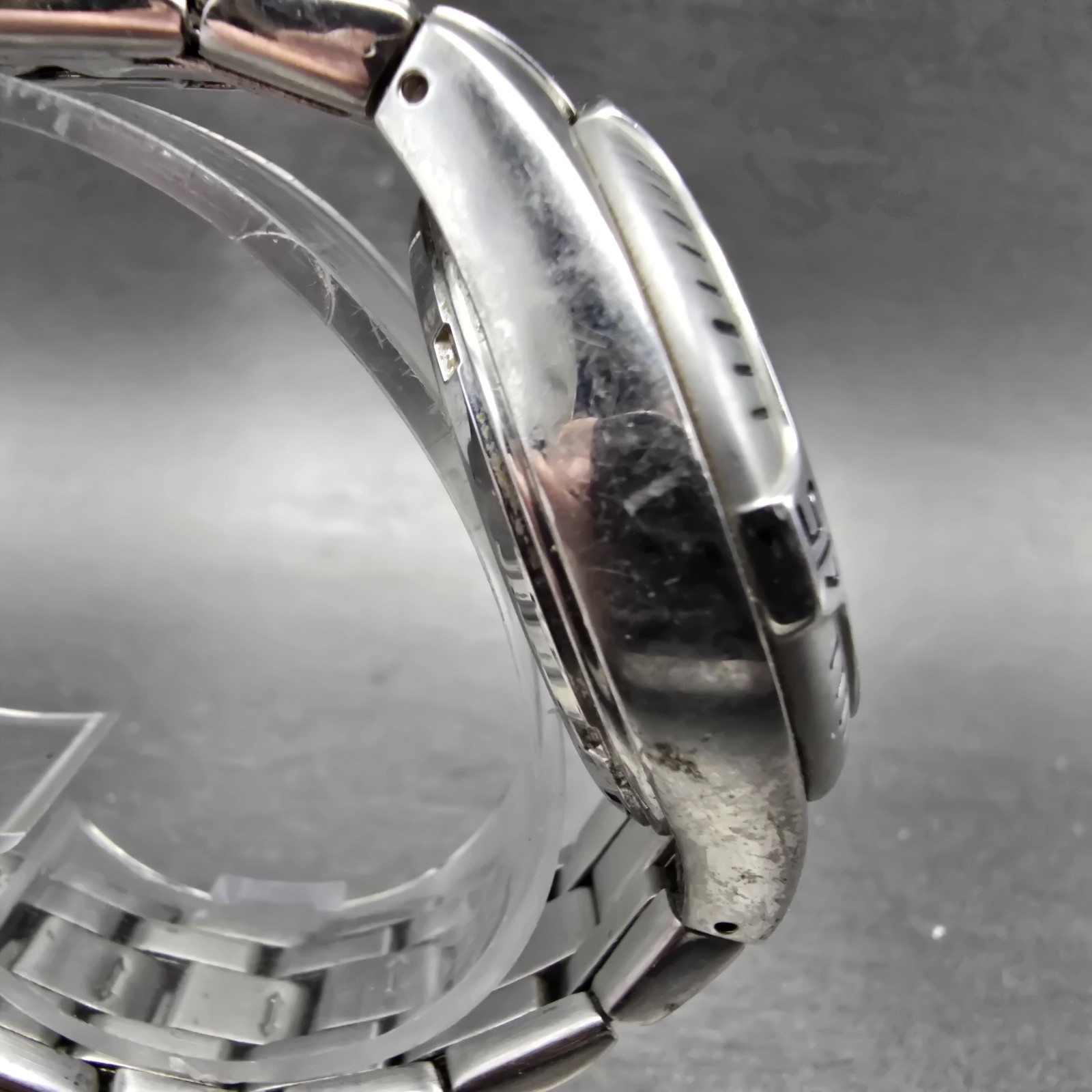 Fossil Kaleido Watch Men 41mm Blue Green Dial Silver Tone Round AM-3538 New Batt