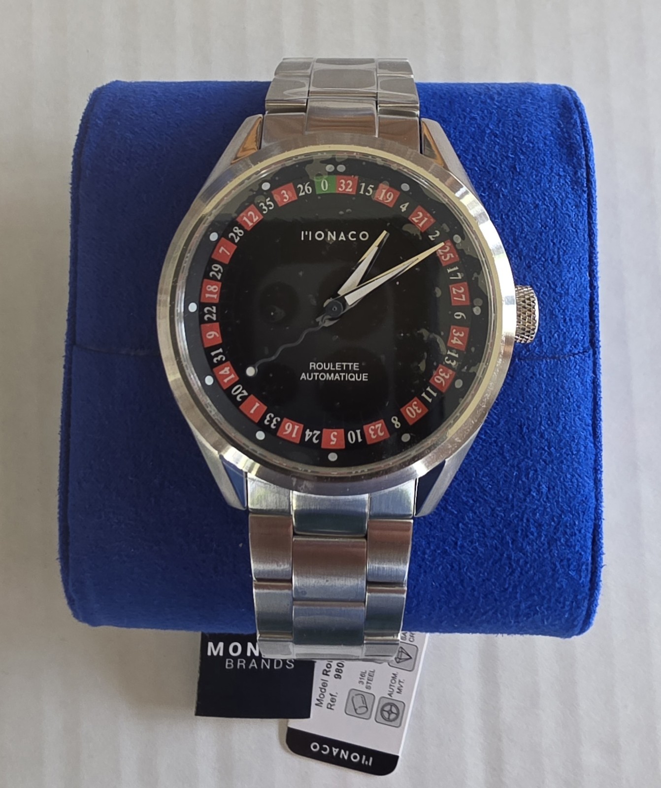 Monaco Montress Roulette Watch – Black