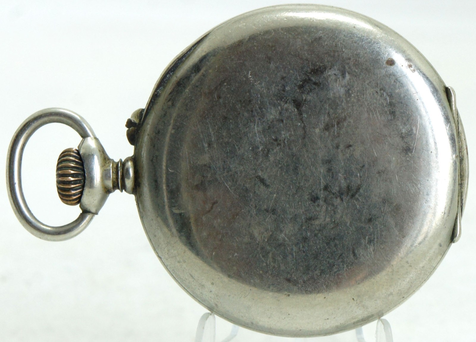 Antique Open Face Pocket Watch Argentan Case Cylinder Movement Serviced Working
