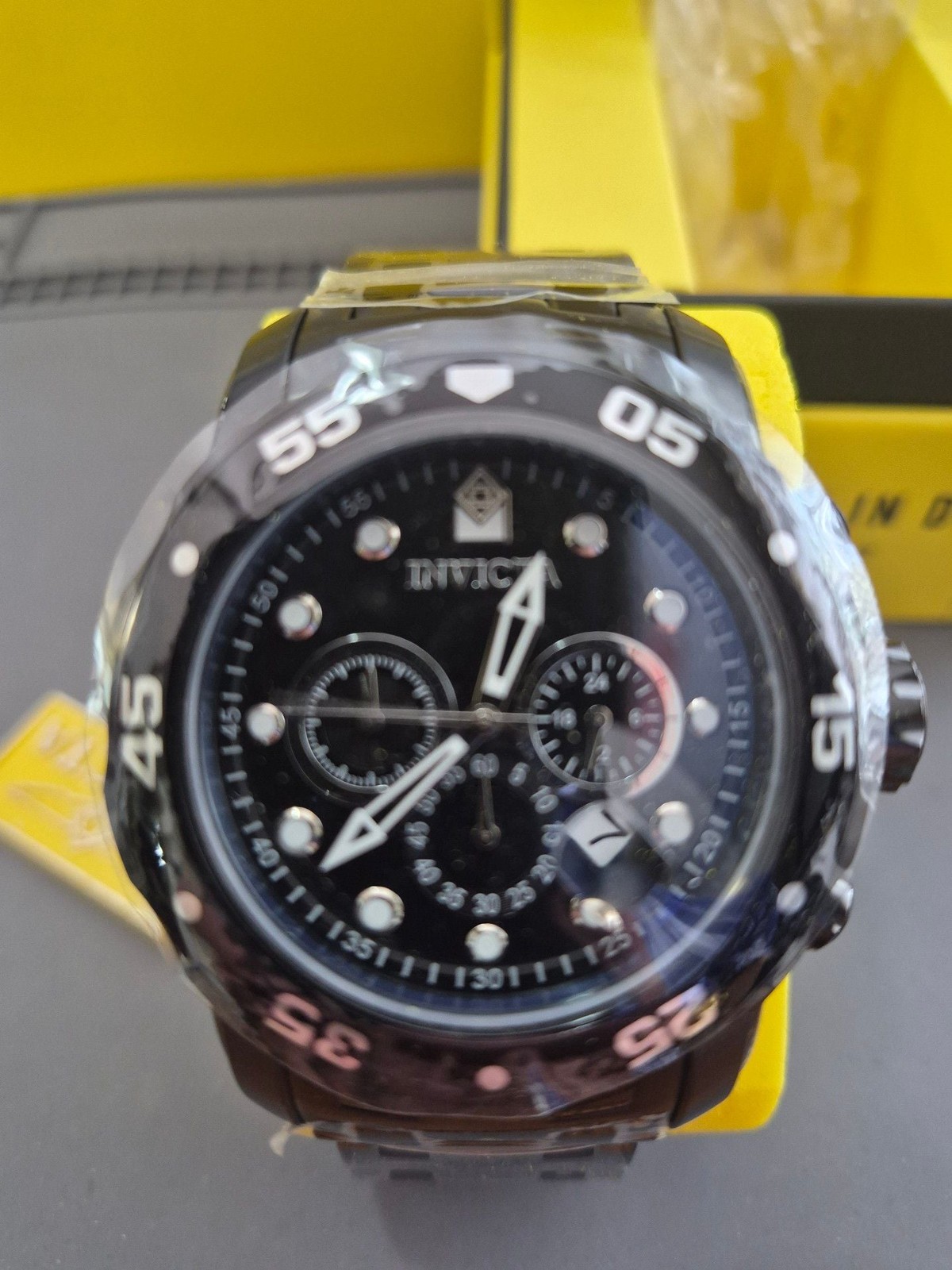 Invicta Pro Diver Scuba 0076 Limited Edition Chrono Watch 48mm Black