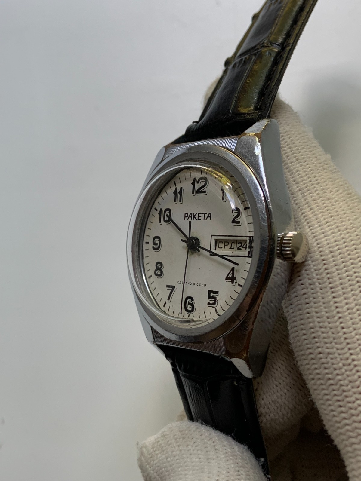 Vintage Soviet Men’s Watch Raketa “rolex” CCCP Wristwatch USSR Mechanical