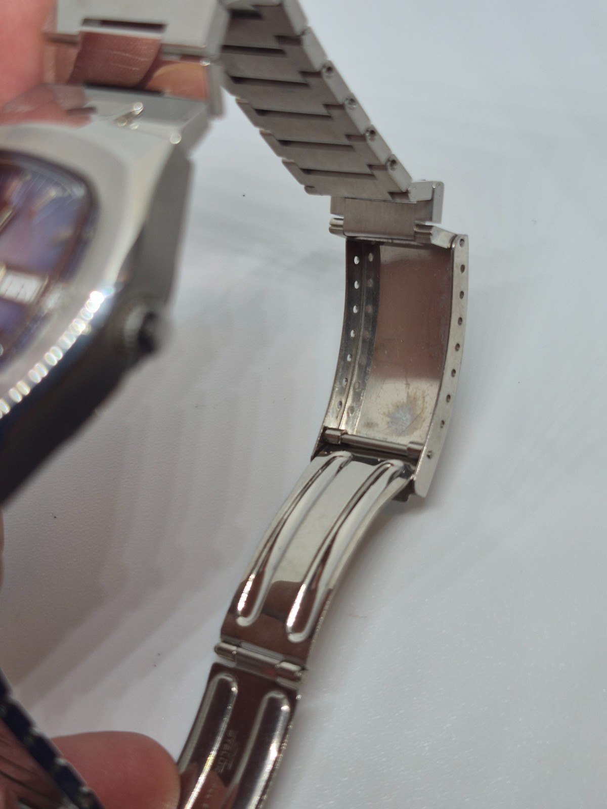 NICE VINTAGE MIDO MULTI STAR AUTOMATIC DAY DATE DRESS GENTS PURPLE DIAL 12. 1879