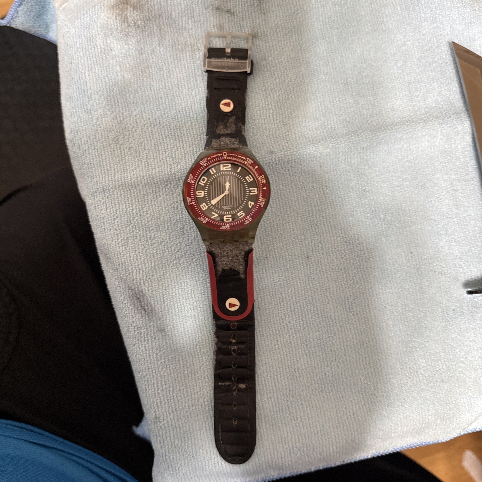 Swatch Watch HEIGHT ALERT SULM100 2005 46.8mm Works New Battery OPEN TO OFFERS