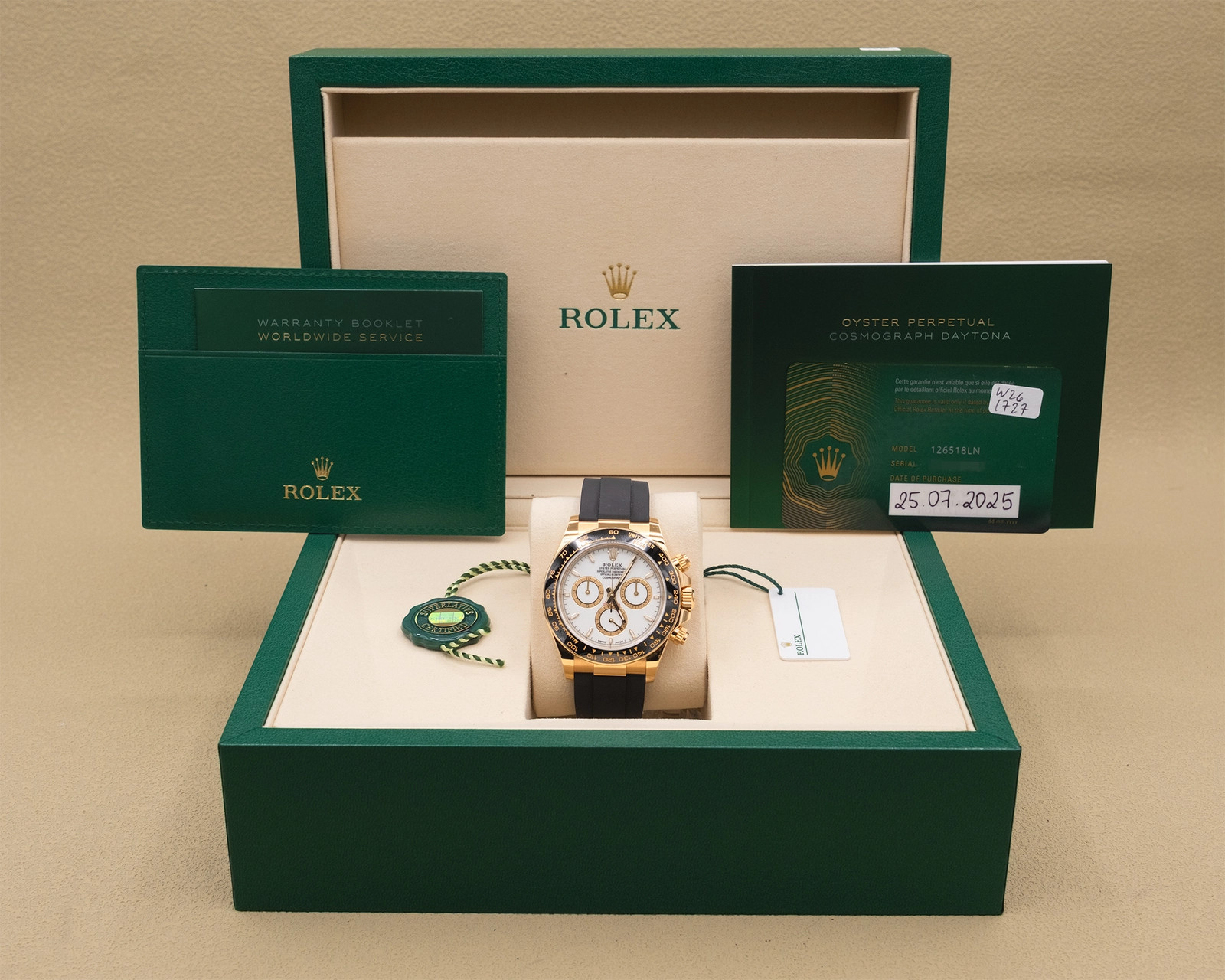 2025 Rolex Daytona White Index Dial Complete