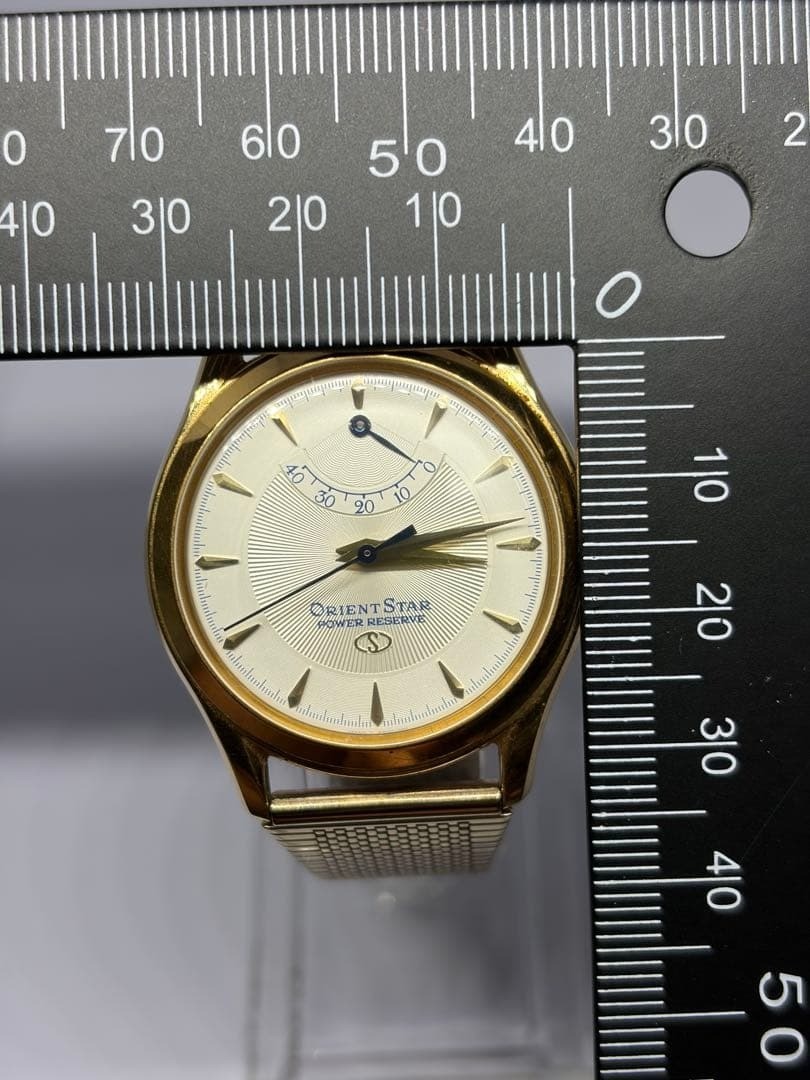 ORIENT STAR EW00 A0 Automatic Watch Men’s Power Reserve Gold Dial Case Working