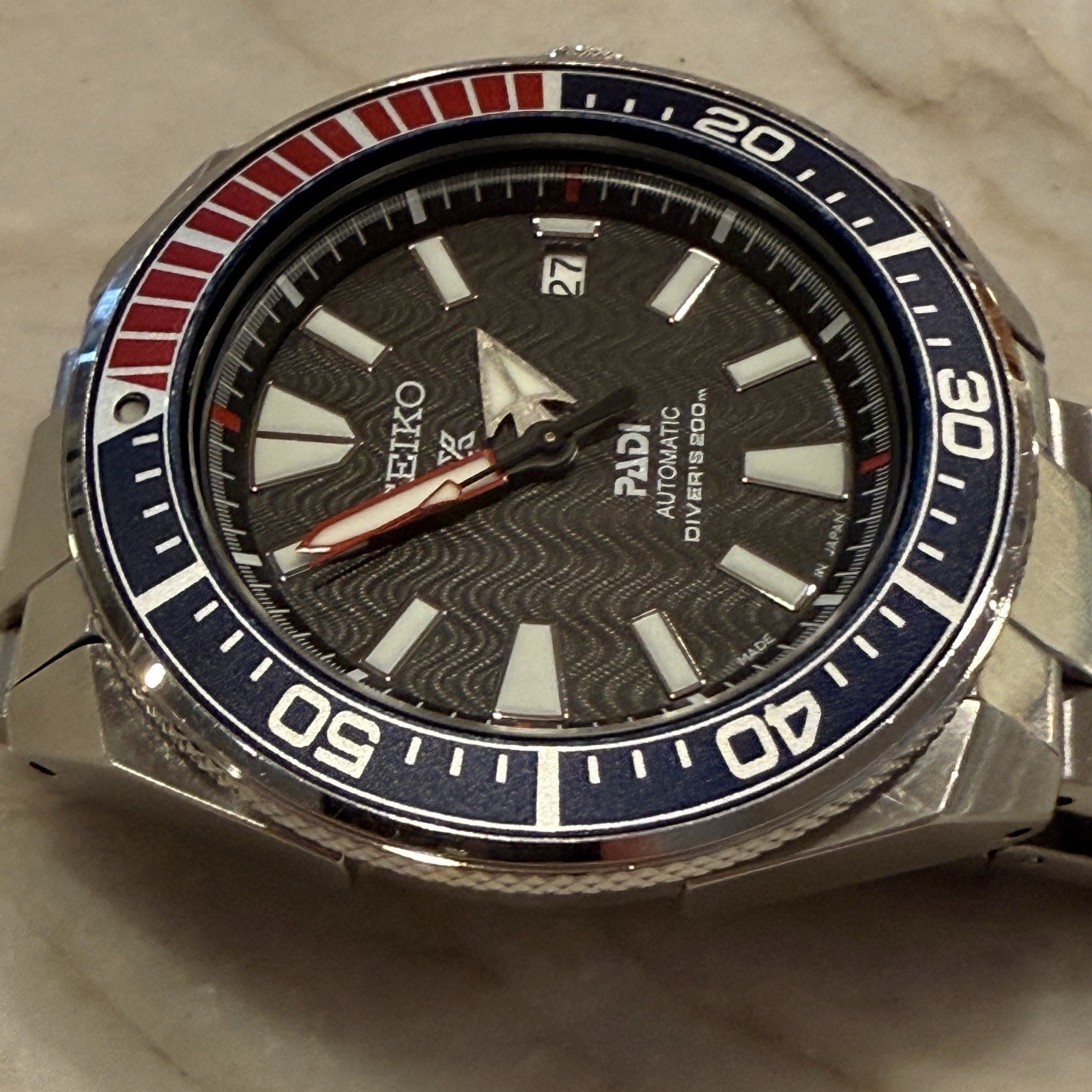 SEIKO ProspeX PADI SRPB99 Samurai Automatic PADI Diver’s Watch Steel Date Pepsi