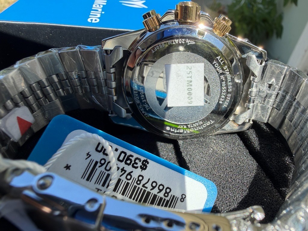 Technomarine Men’s Watch Manta Ray Chrono Yellow Gold Steel Bracelet TM-219021