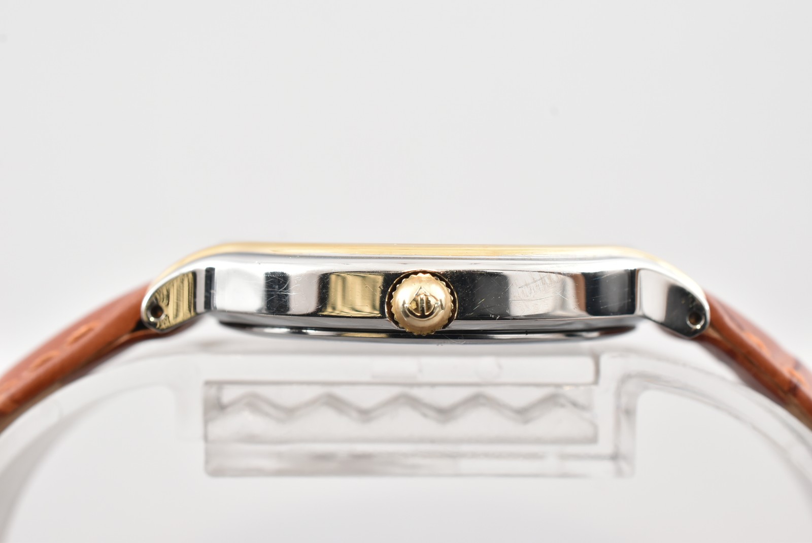 BOX ”N MINT” RADO Florence 129.3644.4 Swiss Date 32mm QZ Gold Dial Watch JAPAN