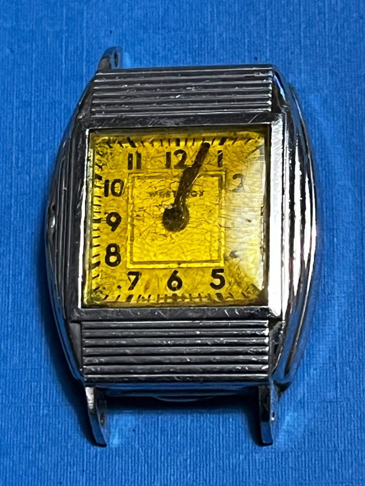 Vintage Art Deco Westclox Wind Up Wrist Watch Wristwatch 4 parts / repair