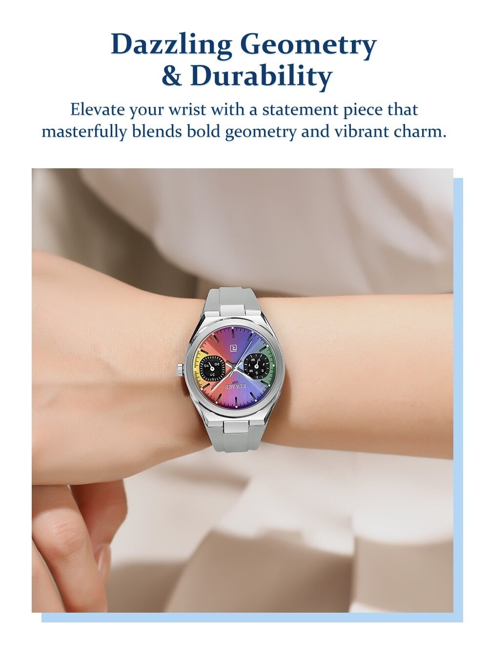 REWARD Women’s Week/Day Luminous Multifunction Calendar Couple Quartz Watch Gift