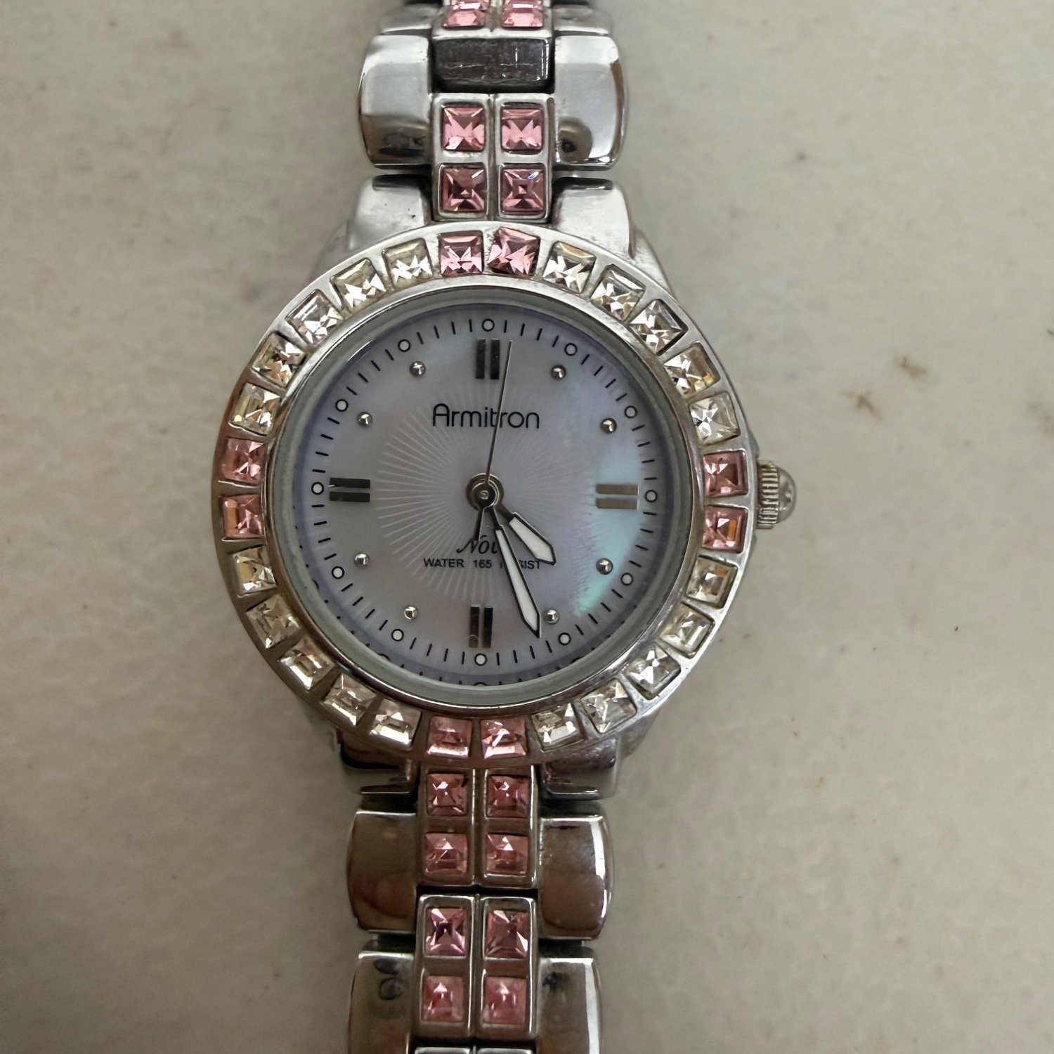 Armitron Now Wristwatch Silver Stainless Steel Deployment Clasp