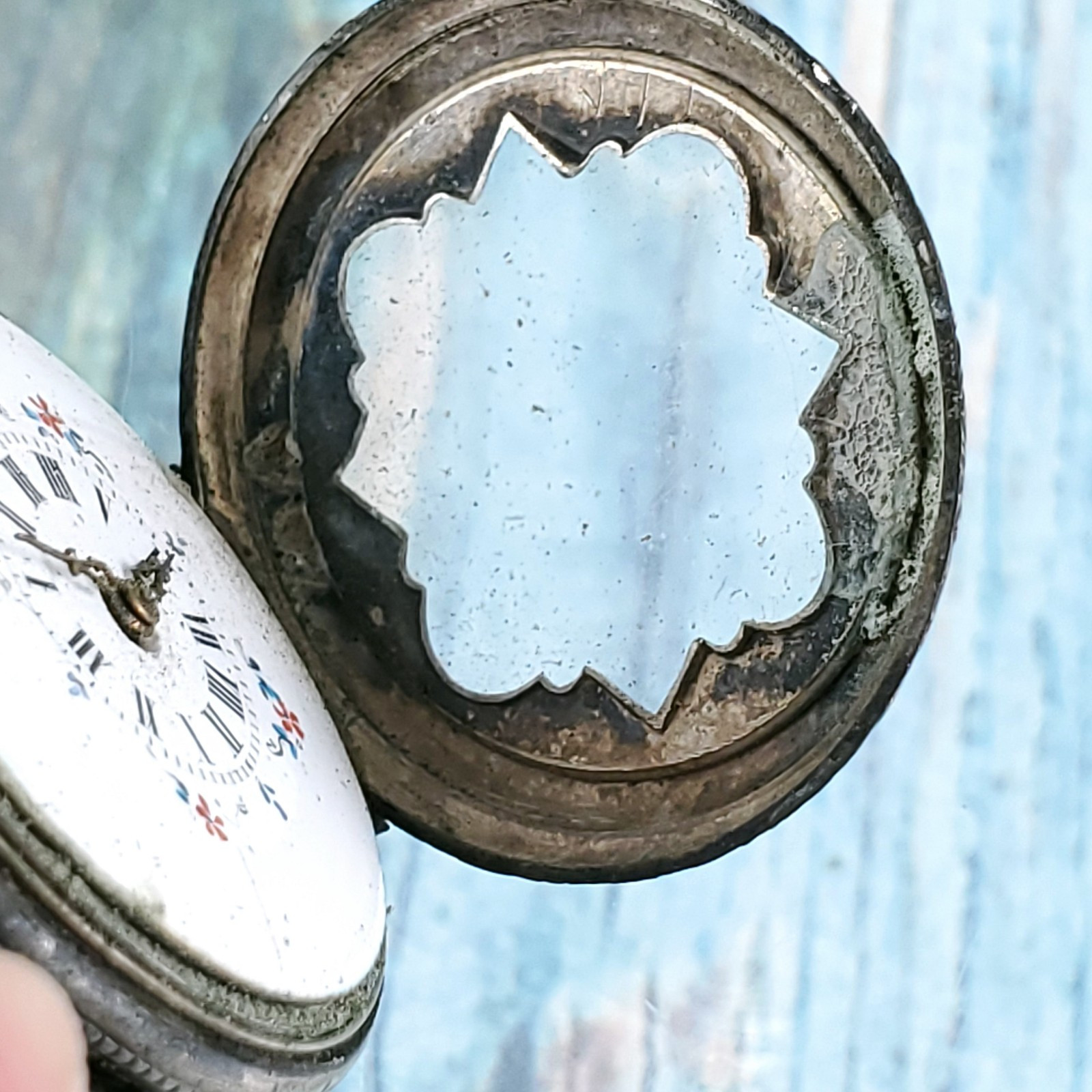 Antique Ornate Manual Wind Pocket Watch for Parts or Restoration