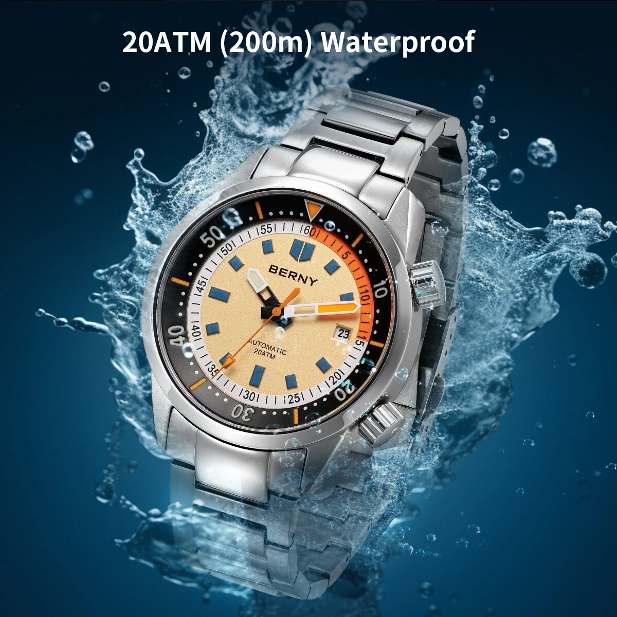 Hight Quality Diver Men’s Automatic Mechanical Luminous 20ATM Sapphire Watch