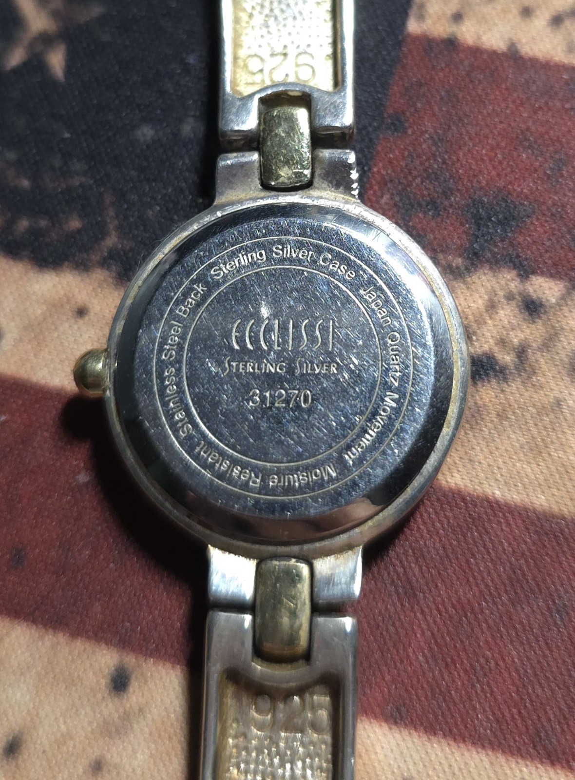 VINTAGE ECCLISSI STERLING SILVER WOMENS QUARTZ DESIGNER WATCH NICE DESIGN !!