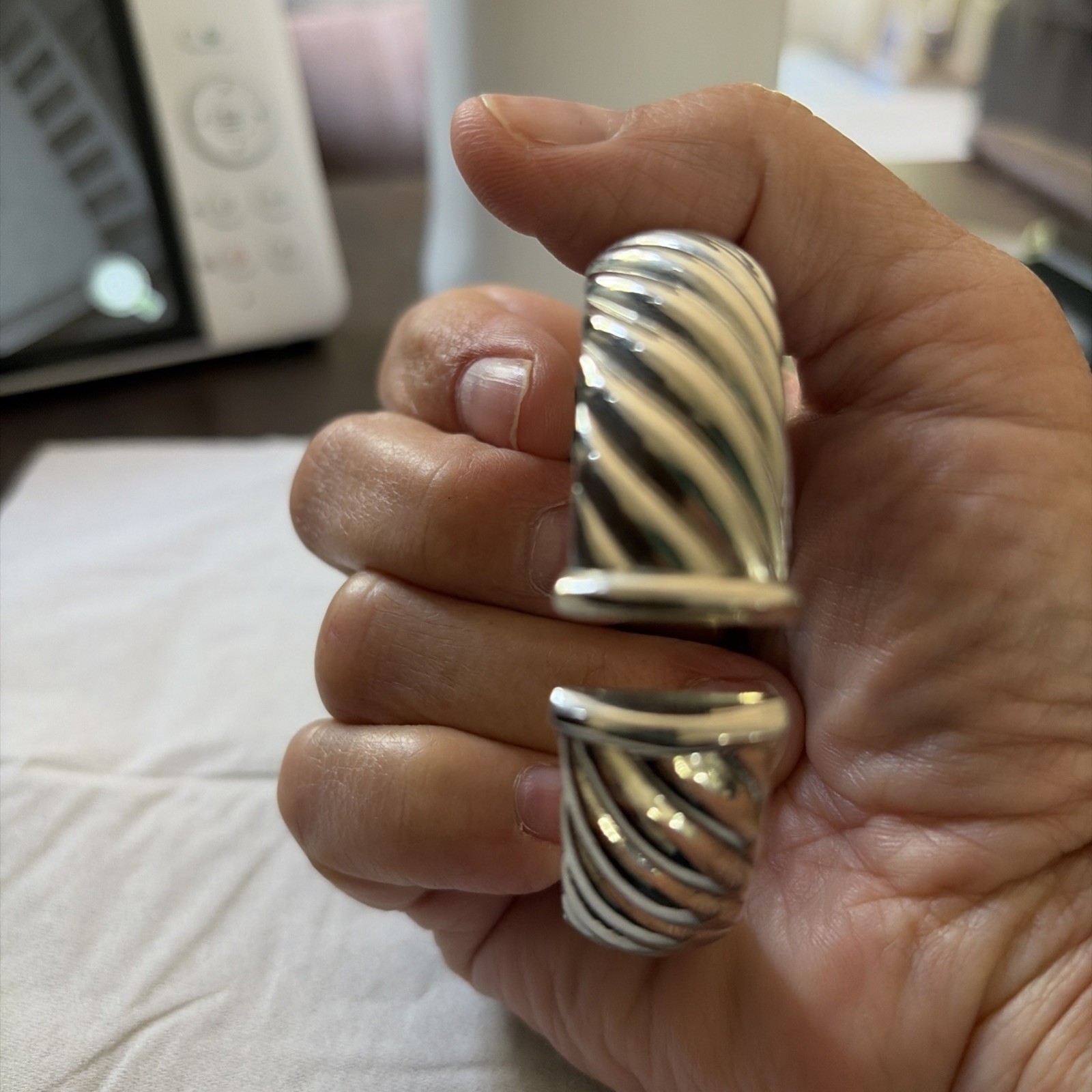 Studio Time Silver Tone Cuff Womens Watch
