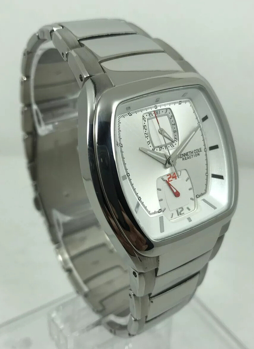 Kenneth Cole Reaction Men’s KC3686 Barrel Tonneau Shape Stainless Steel Watch