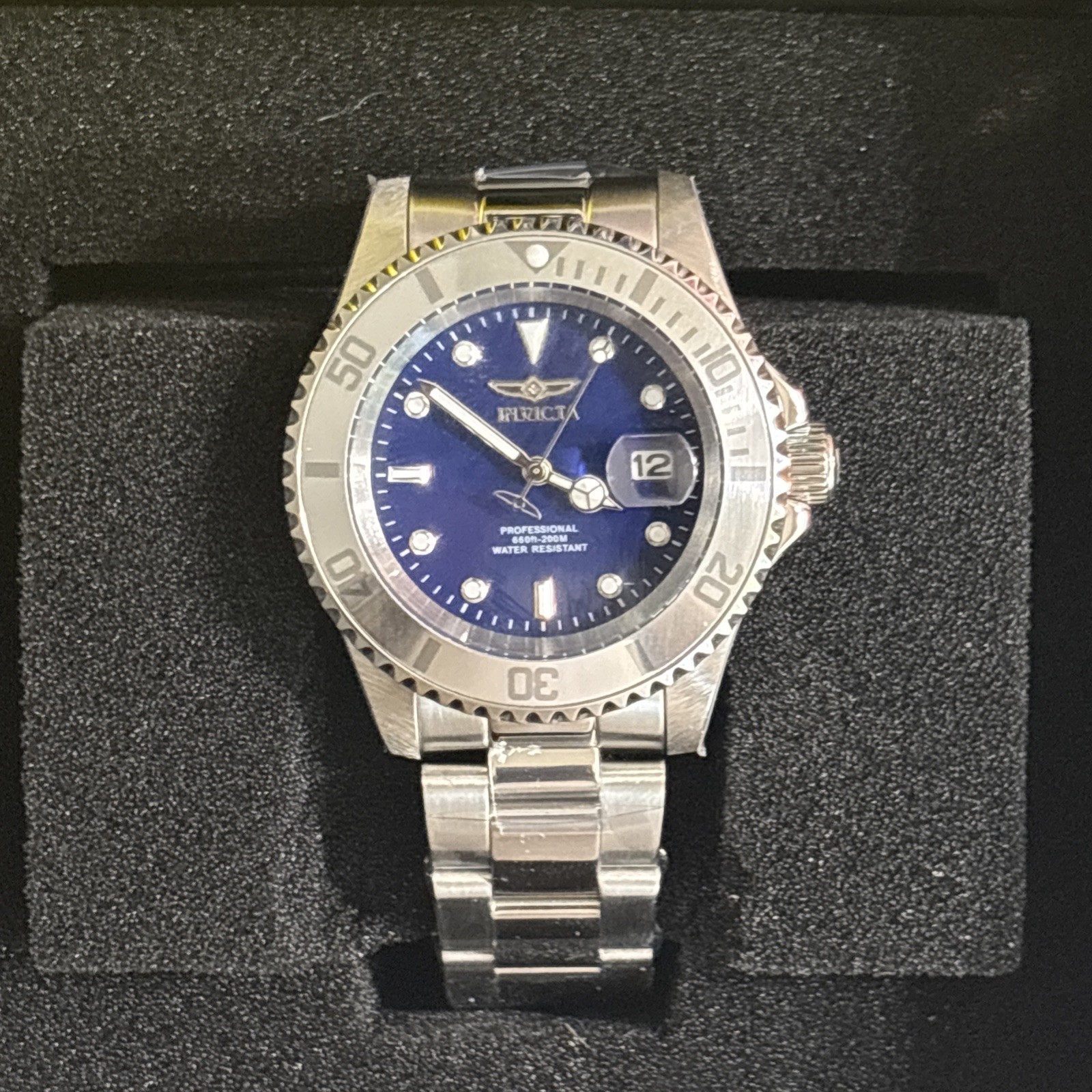 invicta pro diver 34023 Blue Dial 40mm Mens Watch Stainless Steel Bnd