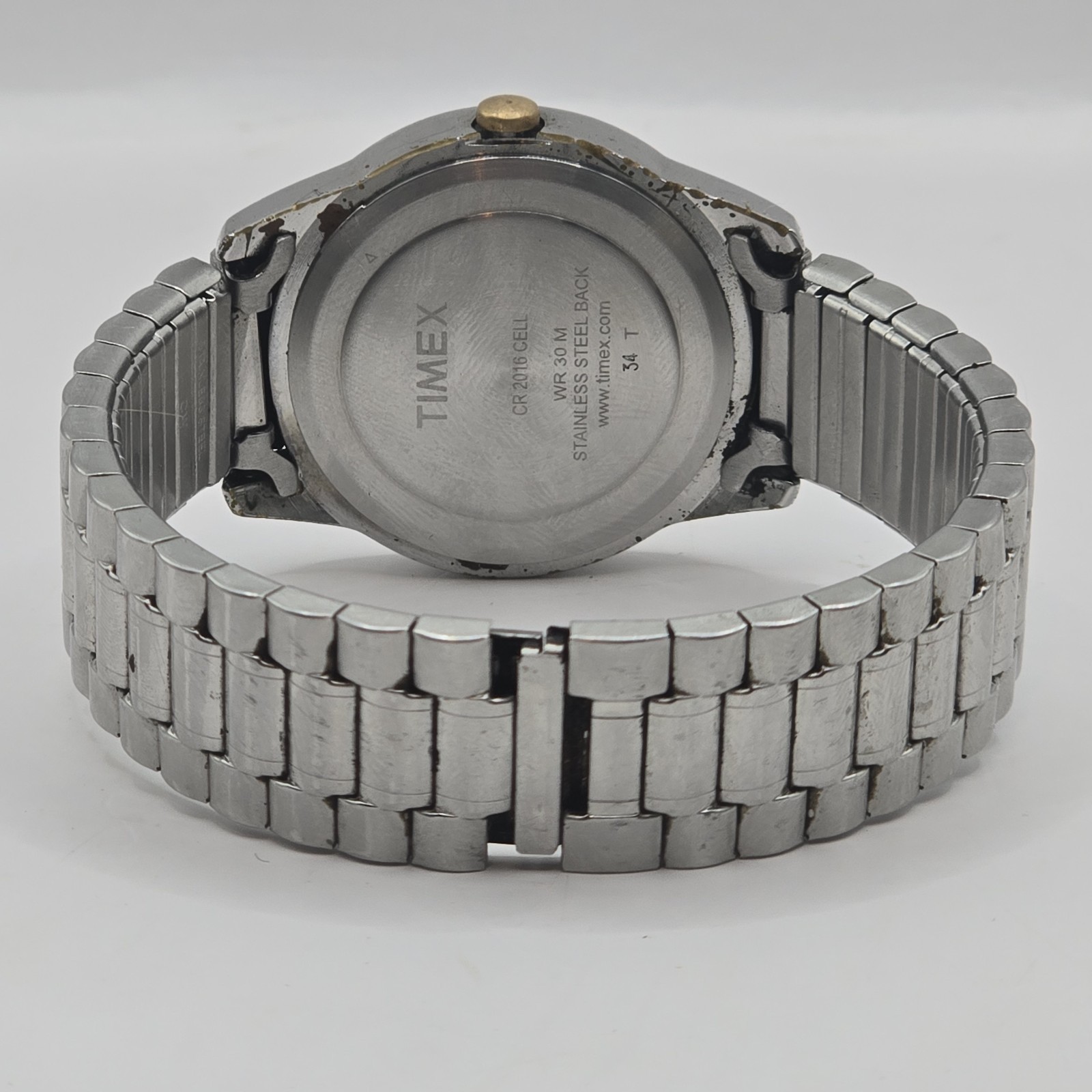 Timex Indigo CR 2016 Cell Watch Time Date WR 30M Strech Band