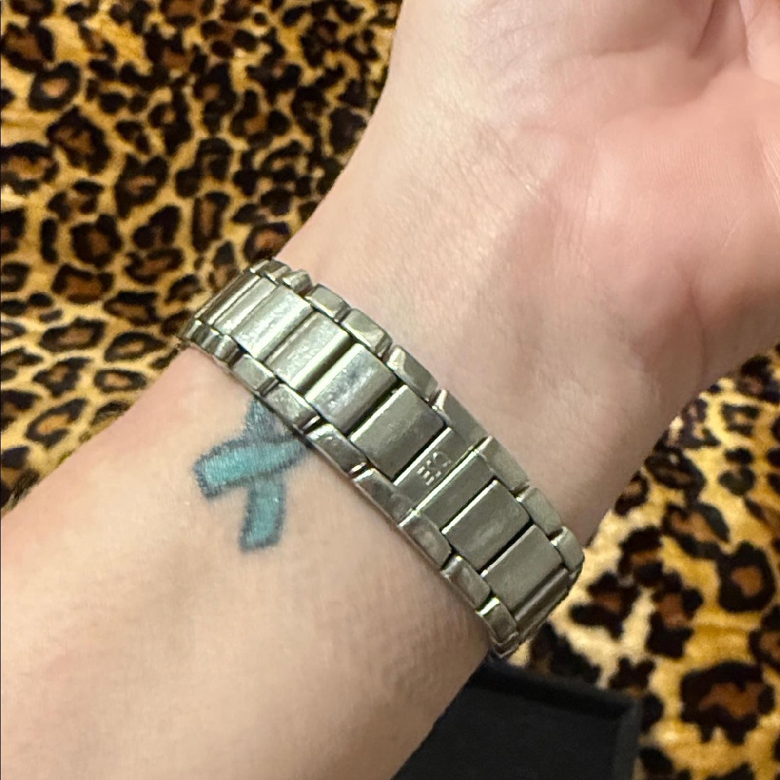 Stylish Silver ESQ Square Watch