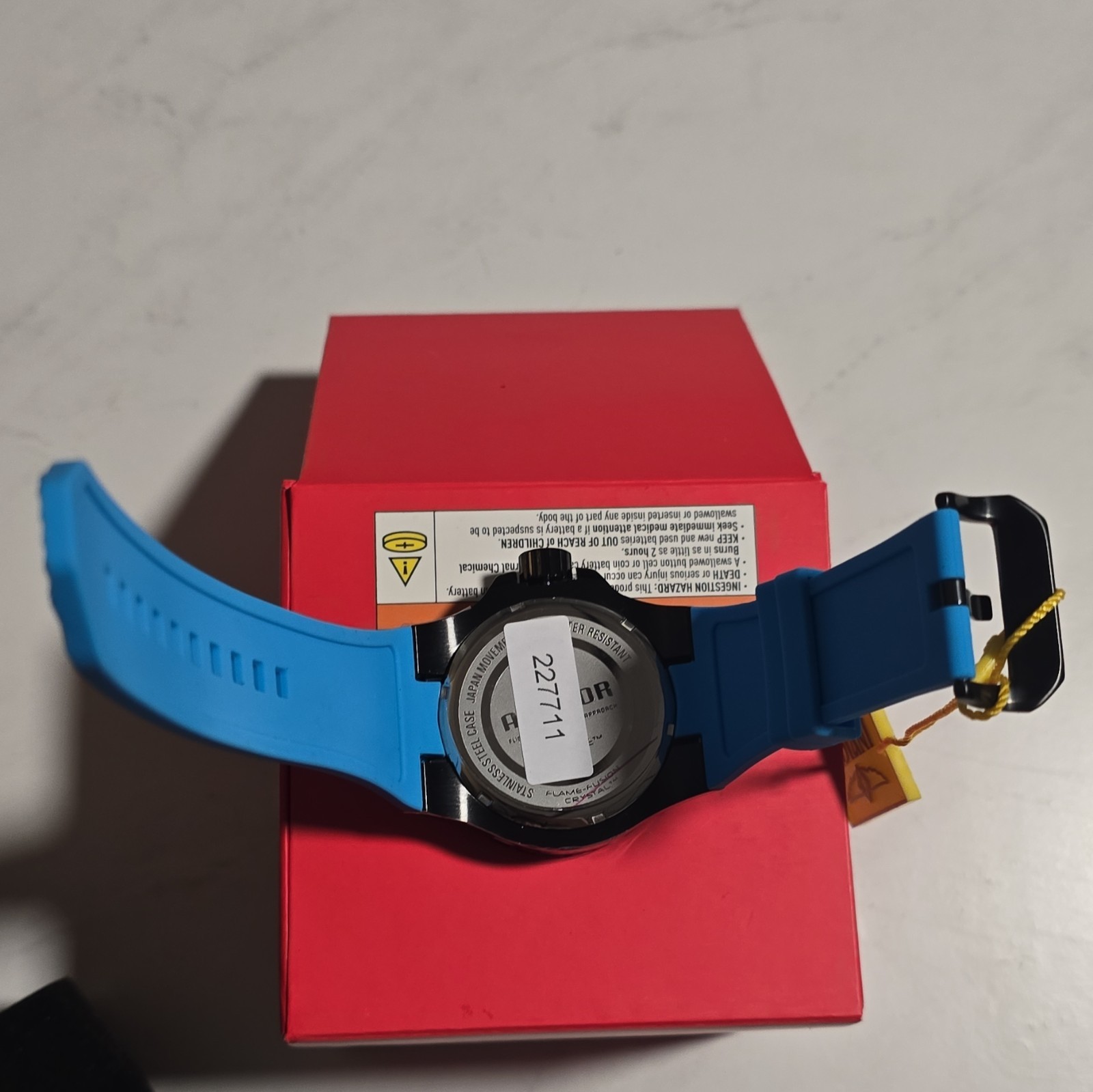 Invicta Men’s Aviator Quartz Chronograph Blue Silicone Strap w/ Box