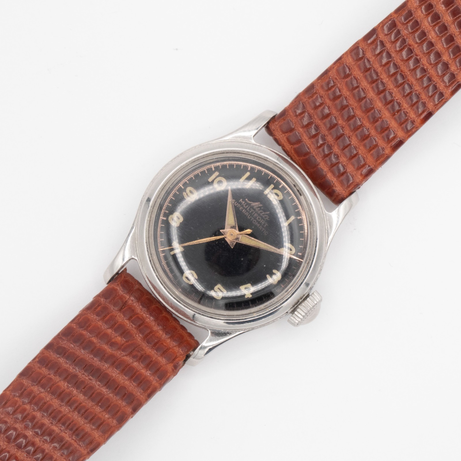 Vintage Mido Multifort Caliber 817 17-Jewel S/S Automatic Wristwatch, Keeps Time
