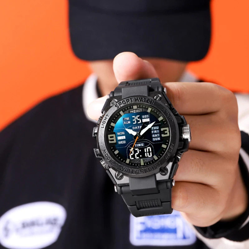 Digital Analog Sports Men Watch