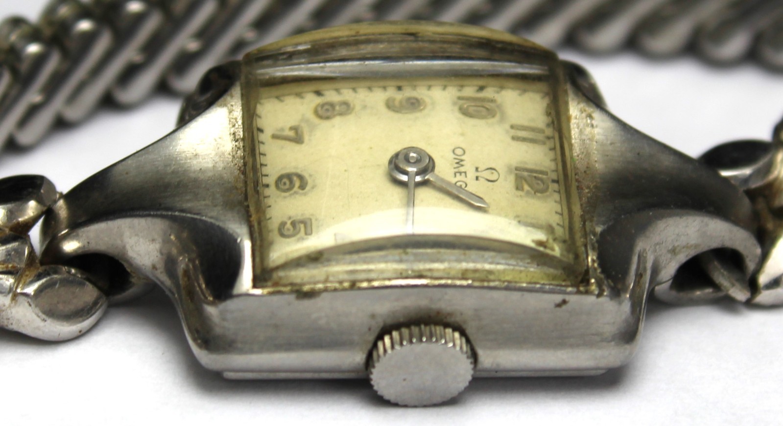 Omega 17j 16mm Lady’s Stainless Watch – Vintage – Runs