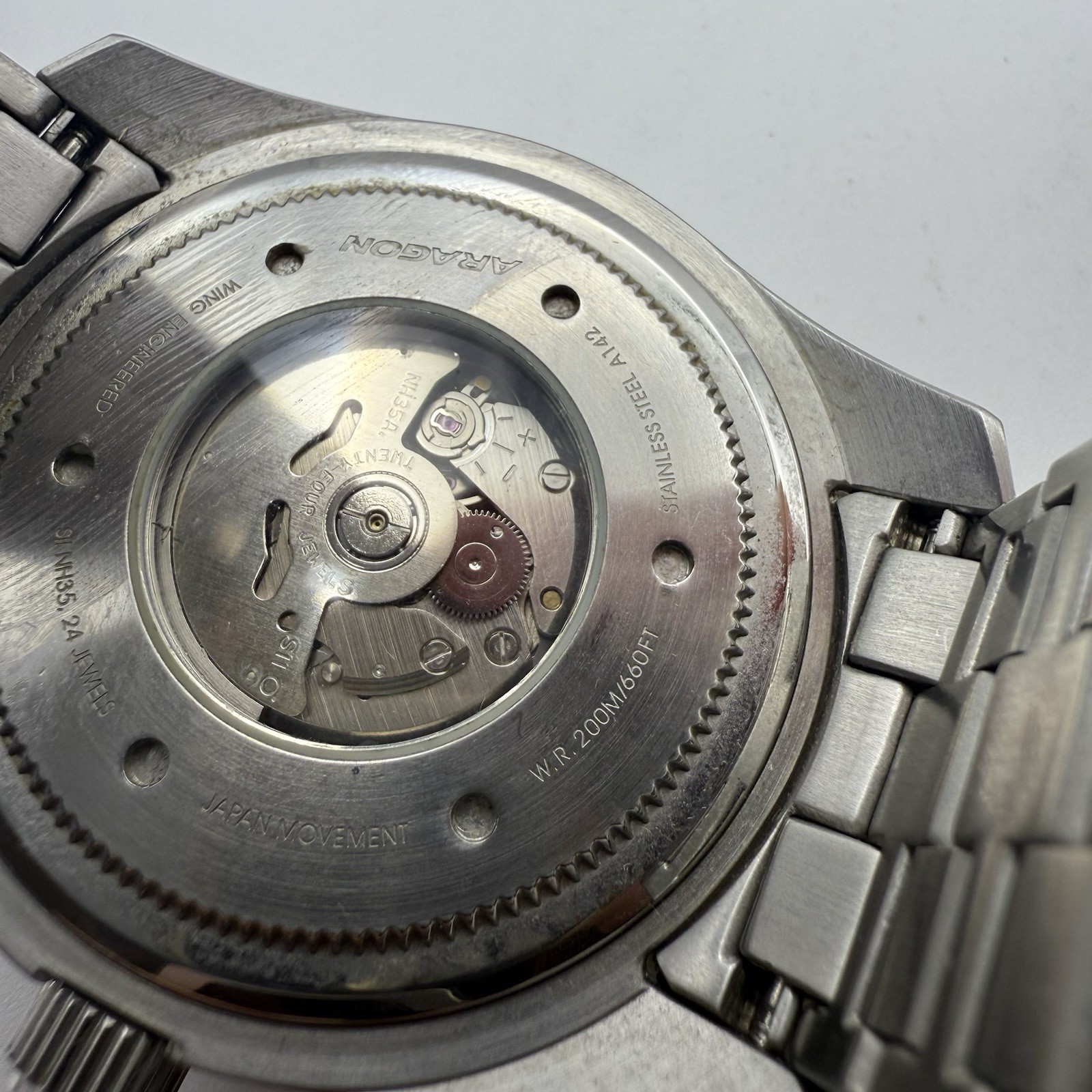 Aragon Predator A142 Automatic Watch Blue Dial NH35 200M Sold Out k Extra Links