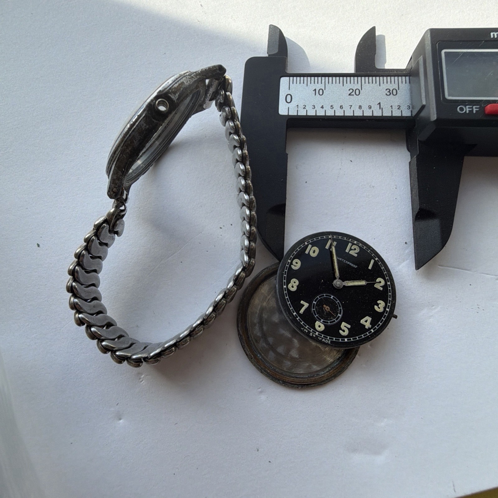 AV11 Remington Military Style Lumed Mens 33mm Mechanical Watch For Repair As Is