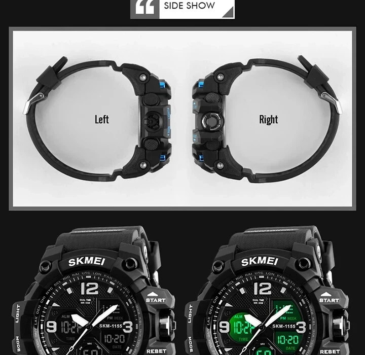 Mens Watch Army Military Analog Digital Waterproof Sport FREE SHIP USA