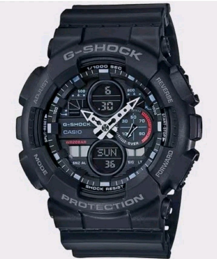 CASIO: G-Shock GA-140-1A1 – Black – World Time – ANALOG-DIGITAL – Wrist Watch